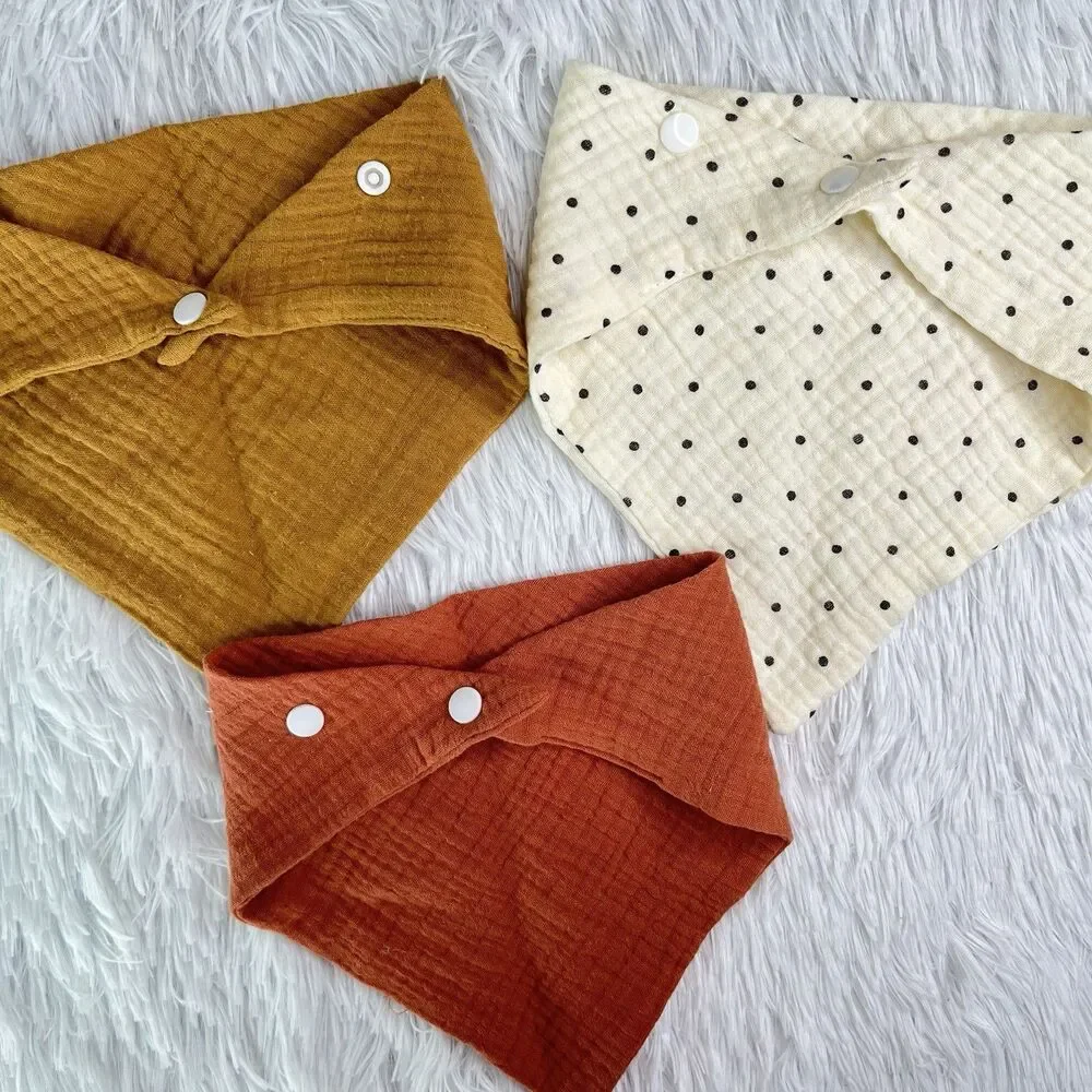 3pcs Baby Bandana Drool Bibs for Boys Girls, Unisex Soft Baby Bibs Multicolor